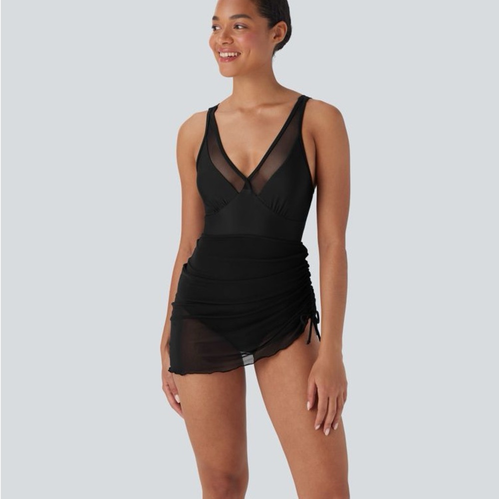 HALARA Black Mesh Swimsuit